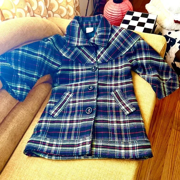 SOLD Vintage Plaid Pea Coat - Picture 11 of 14
